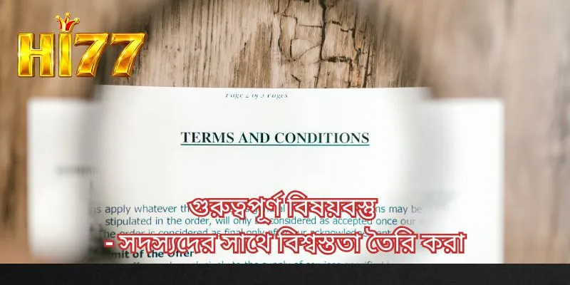 গুরুত্বপূর্ণ বিষয়বস্তু - সদস্যদের সাথে বিশ্বস্ততা তৈরি করা